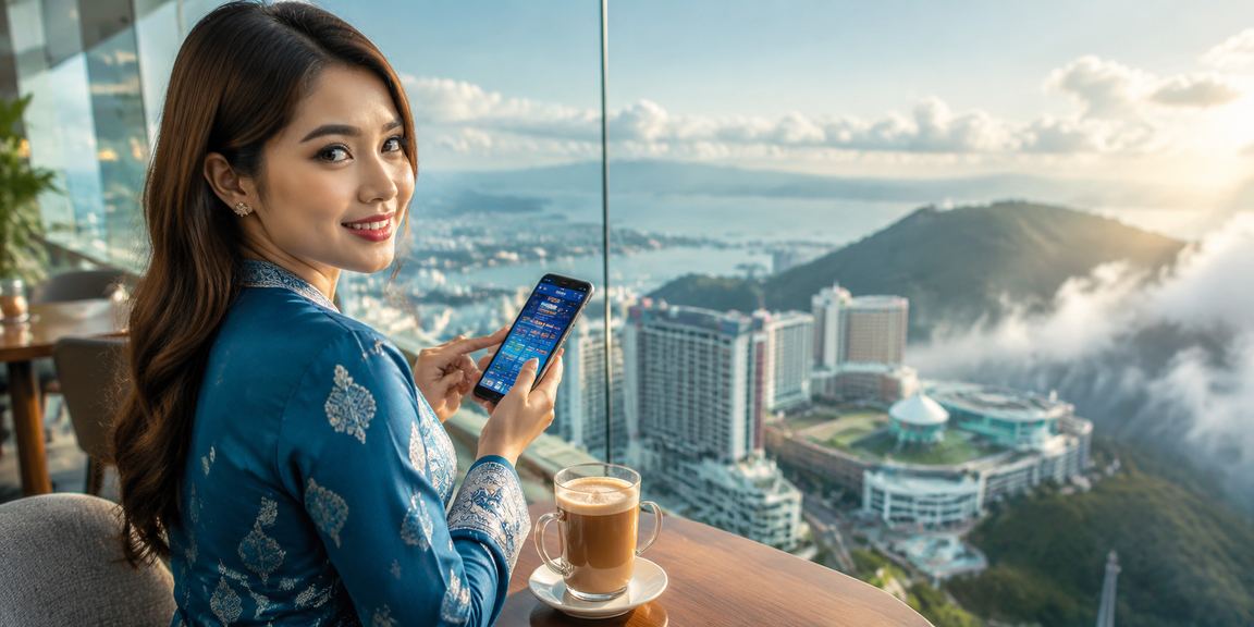 Pengguna Genting Highlands mengakses kasino dalam talian 16800 melalui telefon pintar