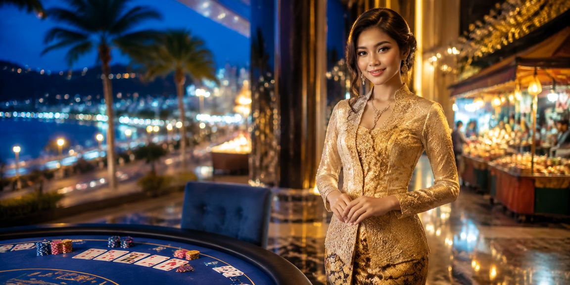 Permainan poker di Kuantan dengan pakaian kebaya tradisional